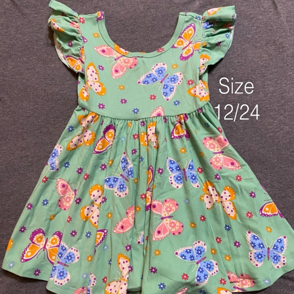 Green butterfly Dot Dot Smile dress